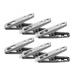 Jogo 6 Prendedores 5cm Aço Inox Para Embalagens Midi